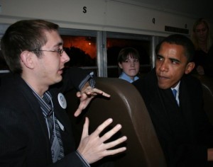 Me with Barack Obama in 2007. Unsure if he looks intrigued or annoyed by what I'm saying