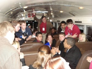 Barack Obama speaks to college students in 2007.