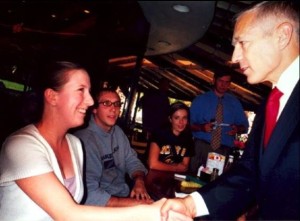 General Wes Clark meets Drake students in 2003