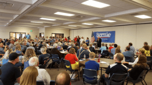 A Packed House for Sanders in Sheldon, Iowa