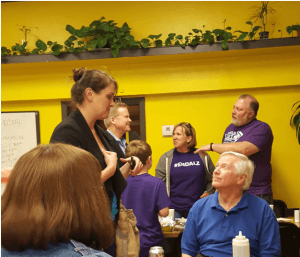 Jim Webb and Staff Meeting Residents in Sioux City Spring 2015