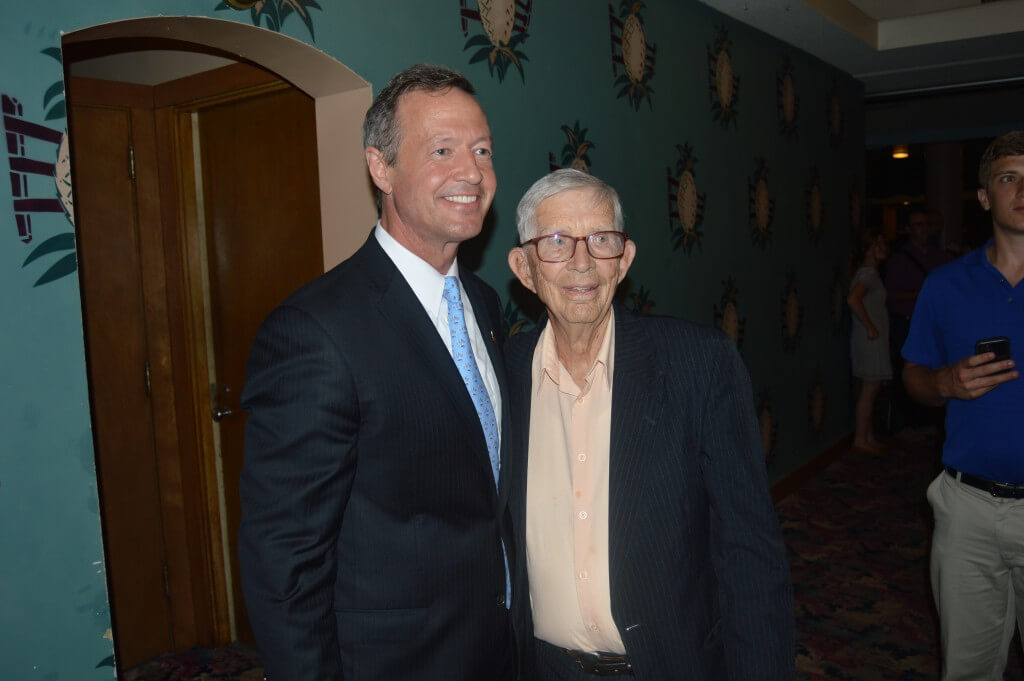 O'Malley with Berkely Bedell, who endorsed him