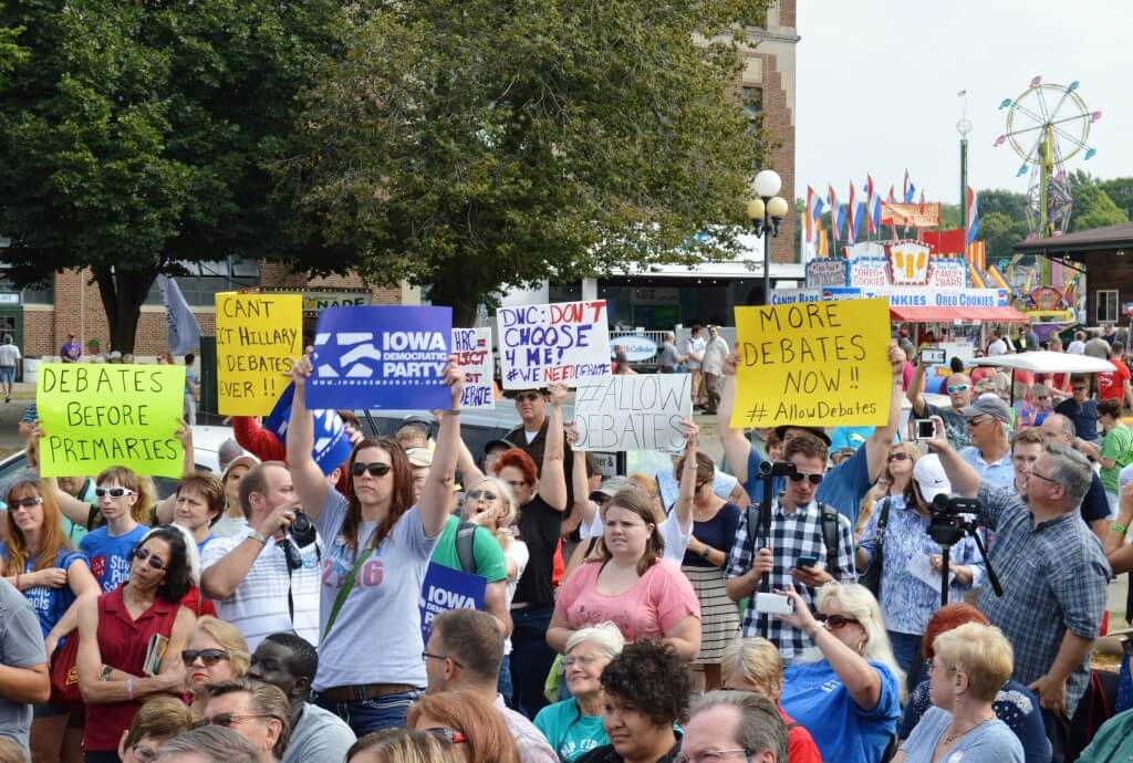 State Fair Debate Protests 2