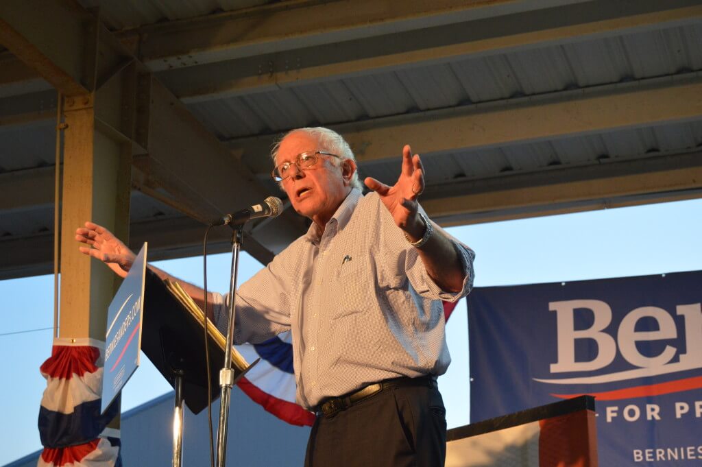 Sanders in Burlington, Iowa, August 2015