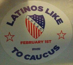 Latino caucus sticker