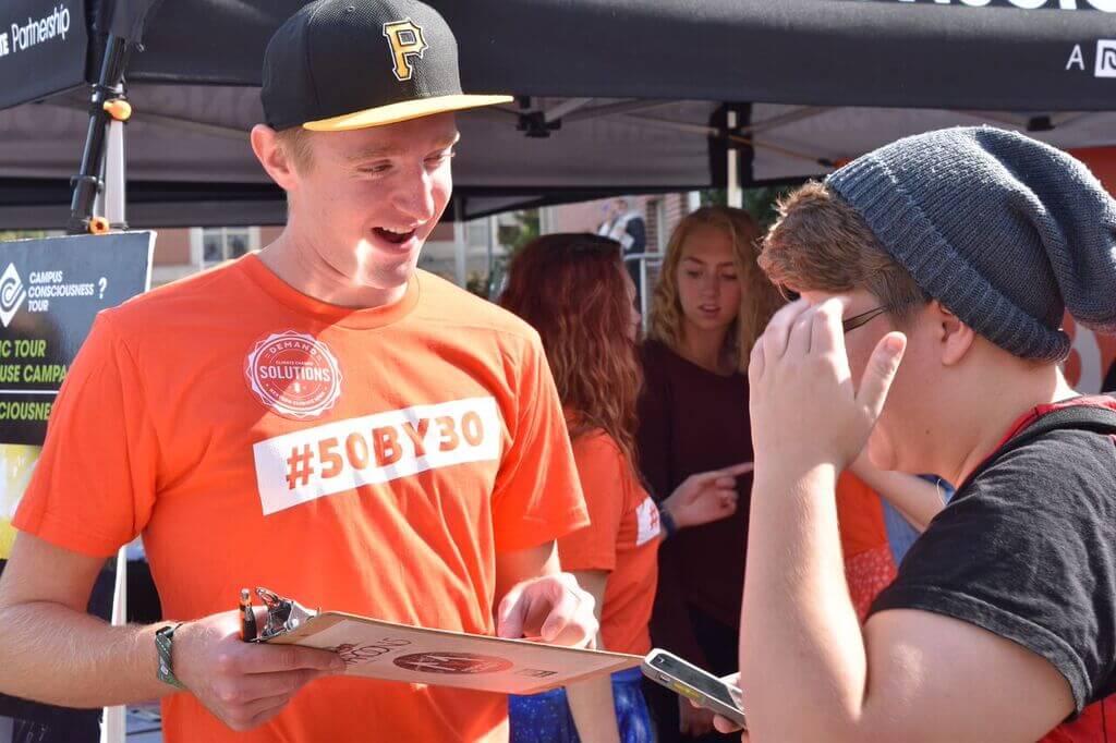 Students sign up for climate activism