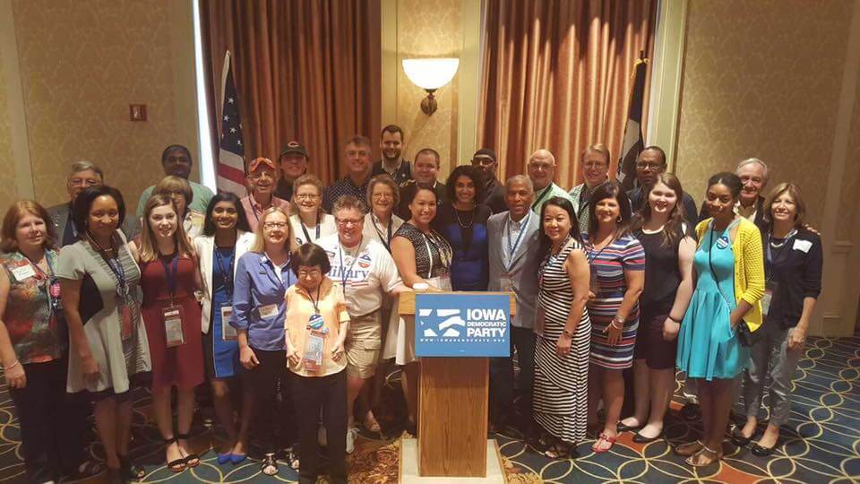 Part of the Iowa delegation to the DNC